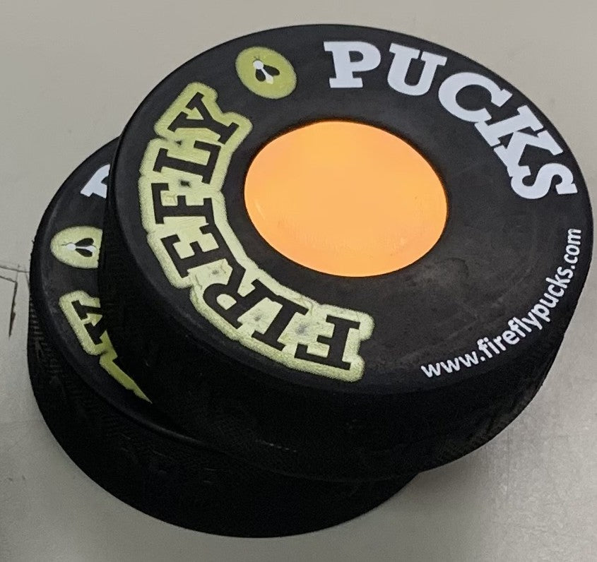 (2-Pack) – Firefly Puck Duo - Light‑Up Hockey Pucks - 13% discount vs. single puck